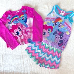 My little pony PJ set girls 4T and 6